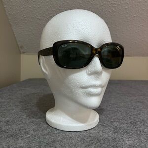 Ray-Ban Women's Tortoiseshell Oval Sunglasses - Dark Green Lenses